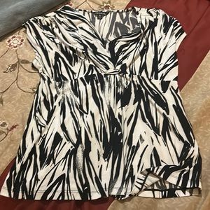 Black and white blouse